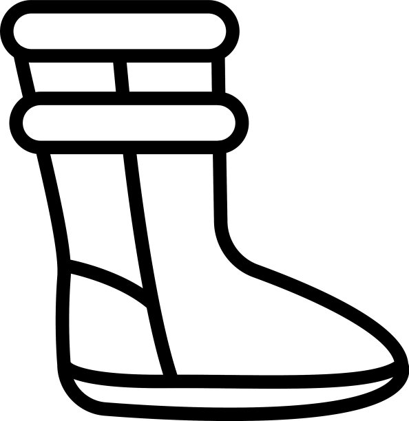 女人雪地靴图标轮廓风格图片下载