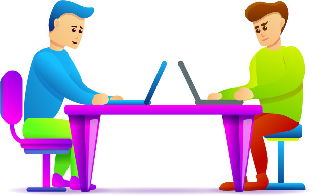 集团工作图标卡通风格图片下载