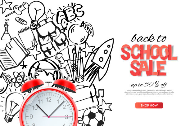 回校销售模板逼真的红色报警器图片下载