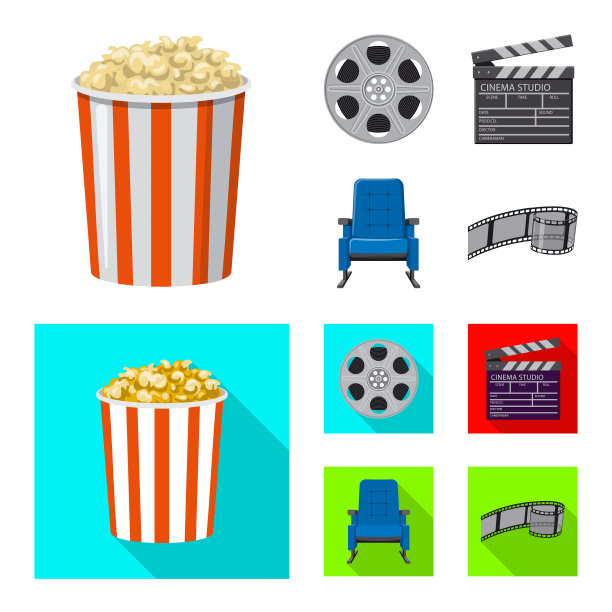 孤立物体电视和拍摄图标图片下载