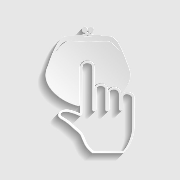 硬币钱包签纸风格的图标图片下载