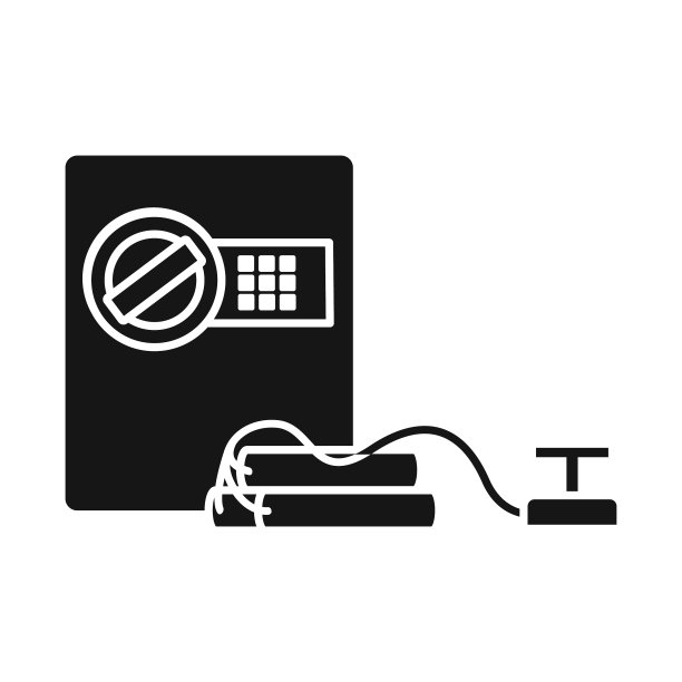 隔离物安全与炸药标志套图片下载