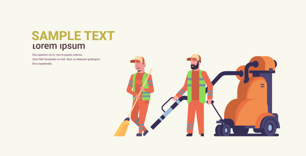 几个清洁工团队收集垃圾使用图片下载