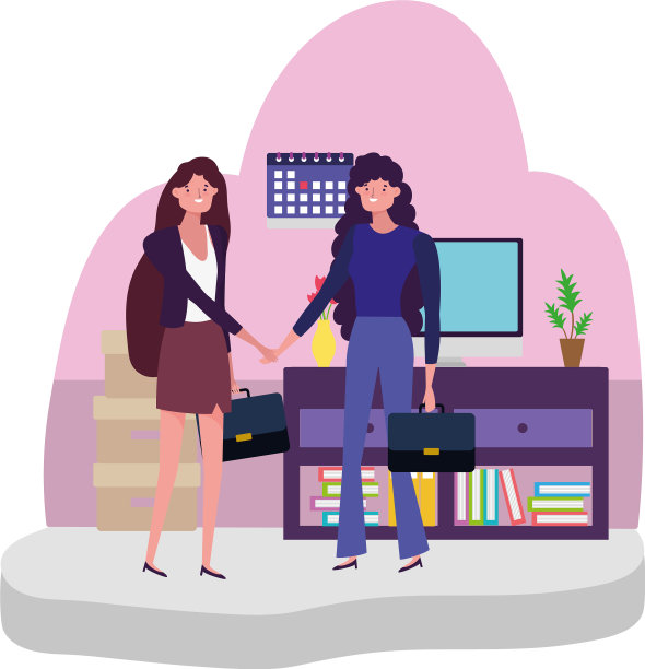 商业女性化身卡通设计图片下载