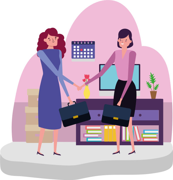 商业女性化身卡通设计图片下载