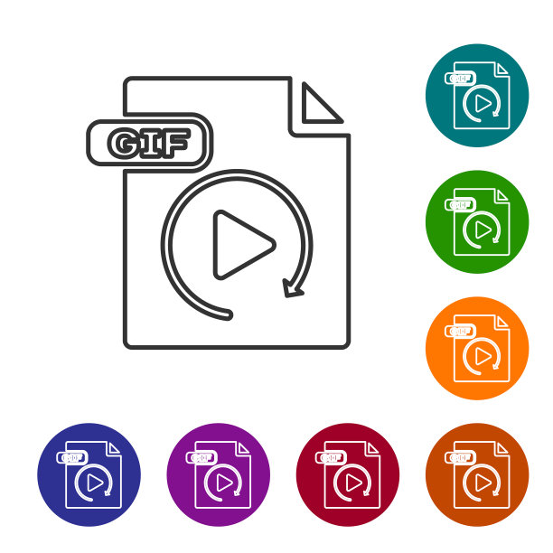 灰线GIF文件文件下载GIF按钮图片下载