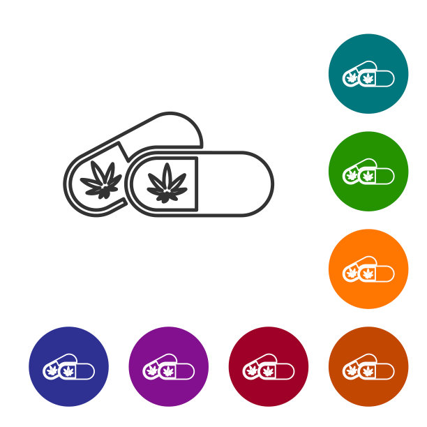 含有大麻或大麻的灰色线药物图片下载