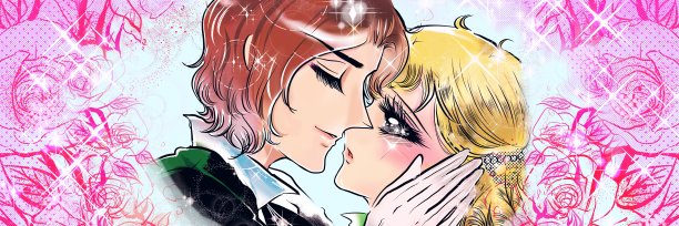 在70年代的手画中，一个金发直卷的公主突然被一个英俊的王子亲吻。图片下载