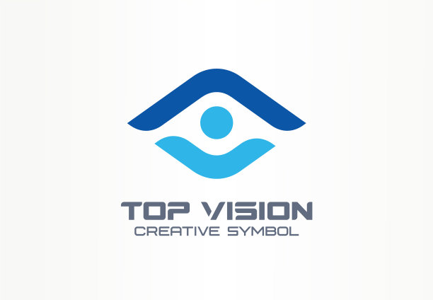 Top vision man eye创意符号概念图片下载