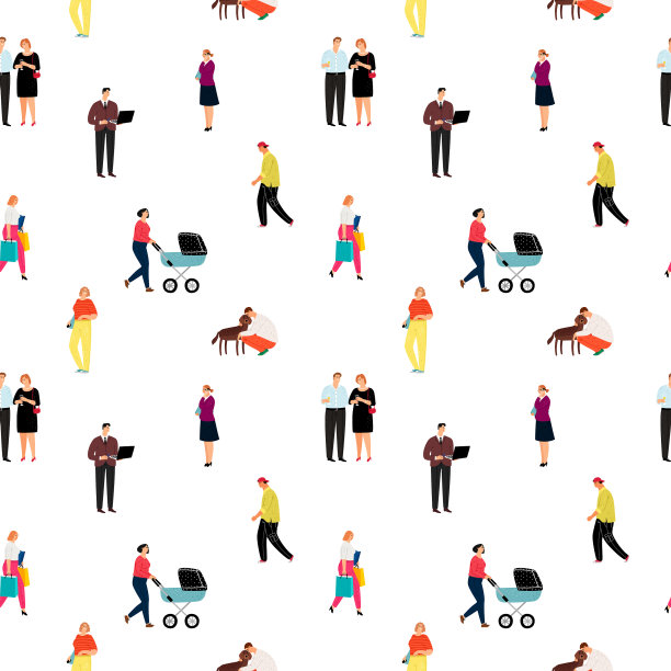 休闲卡通人物图案图片下载