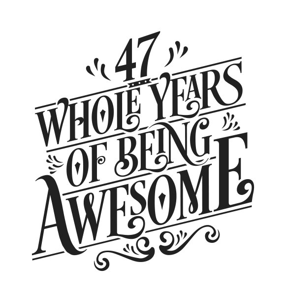 整整47年都很棒——生日设计图片下载