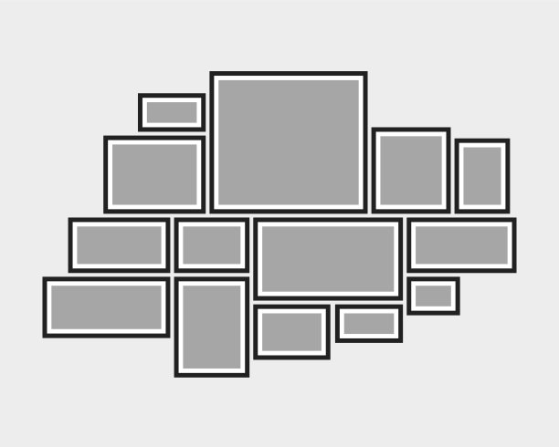 拼贴14个相框、照片、零件或图片图片下载
