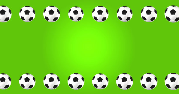 足球飞行球的3d动画。足球版面或海报设计背景。隔离在绿色背景上。3 d渲染。图片下载