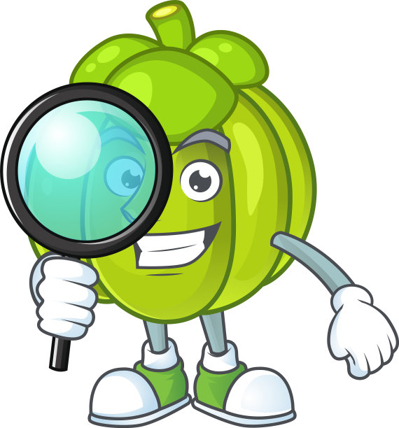 侦探绿南瓜孤立在白上图片下载