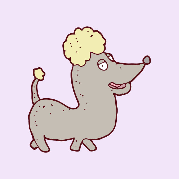 数字绘制狗字符设计手绘图片下载