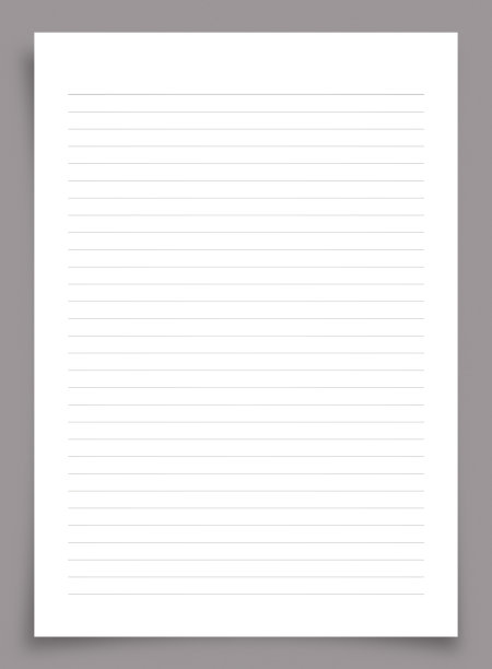 白纸单张孤立在灰色背景与剪辑路径。图片下载