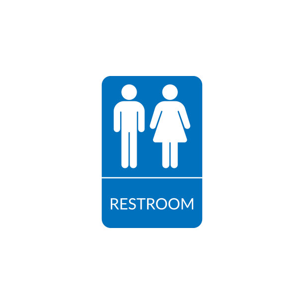 洗手间标志图标孤立的白色背景图片下载
