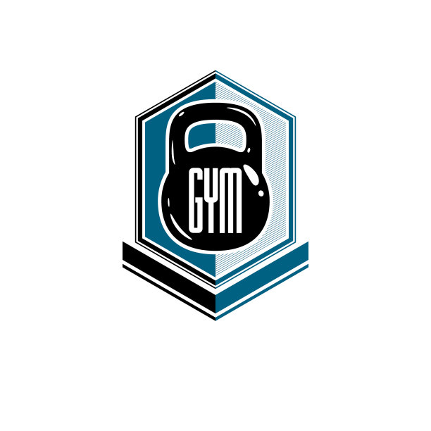 健美、举重、健身房的体育标志图片下载