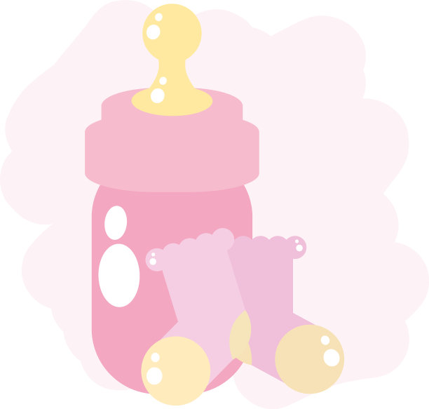 可爱的奶瓶宝宝和袜子图片下载