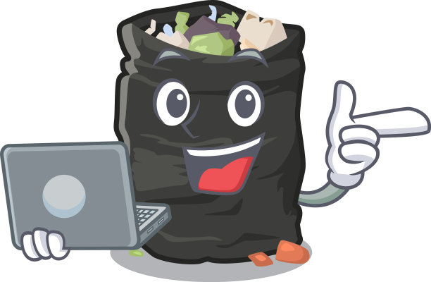 笔记本电脑和吉祥物分开了图片下载