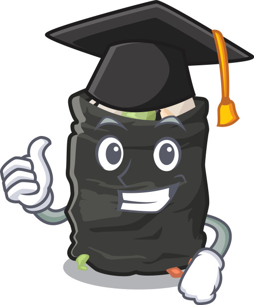 卡通造型的毕业垃圾袋图片下载