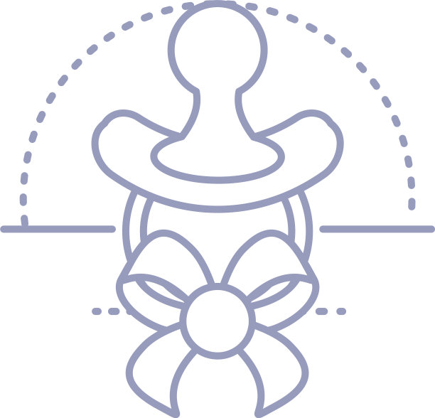 可爱的蝴蝶结带奶嘴宝宝图片下载