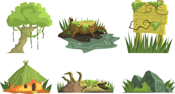 热带丛林景观元素设置用户图片下载