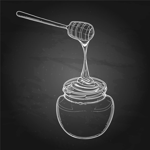 图形蜂蜜从滴管流到图片下载