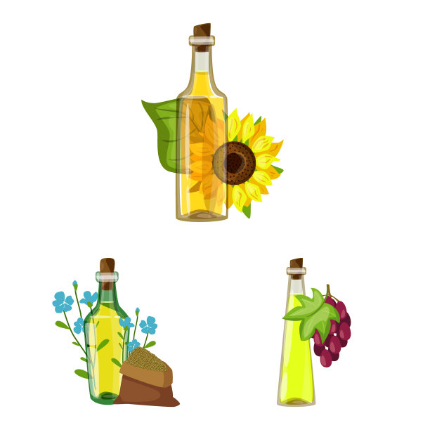 隔离物瓶和玻璃标志套图片下载