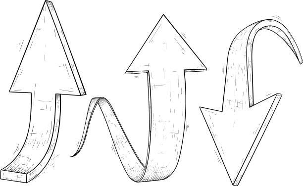 上下箭头手绘草图图片下载