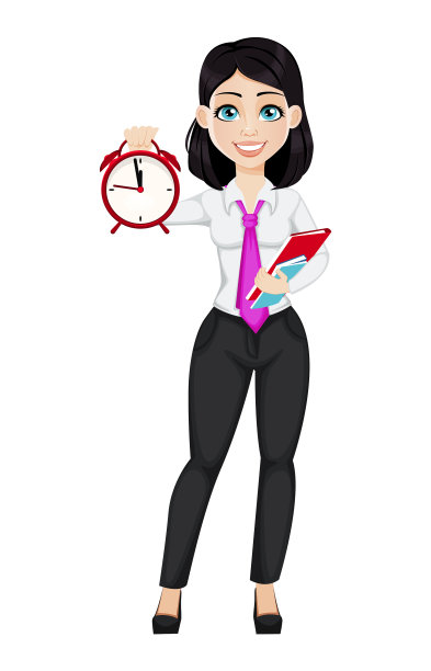 可爱的女商人卡通形象图片下载