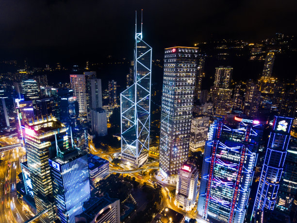 香港城市的夜晚图片下载