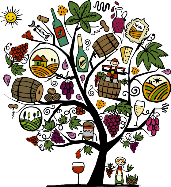 为您设计的酒庄概念艺术树图片下载