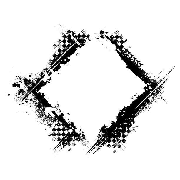 垃圾黑色轮胎方形框架图片下载