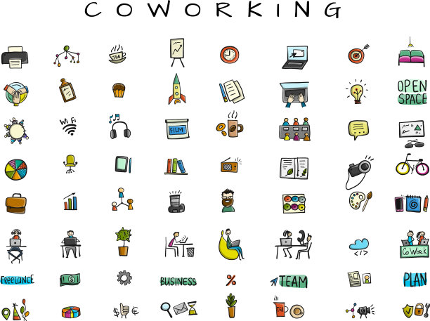 为您的设计设置共同工作空间图标图片下载