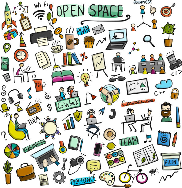 人们在共同工作的办公室概念背景图片下载