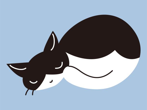 放松动物的插图图片下载