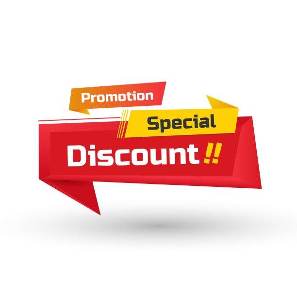 促销特别红色和橙色形状横幅图片下载