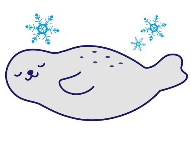 躺着的印章的插图(很酷的图像)图片下载