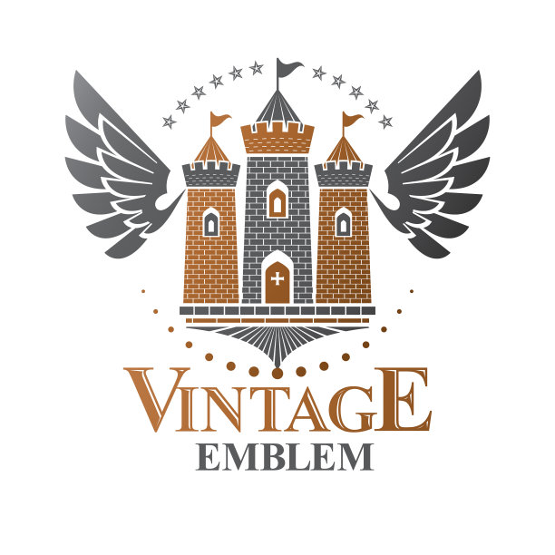 古代要塞的徽章，纹章外套的臂章图片下载