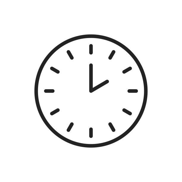 线性风格的时间和时钟网页图标图片下载