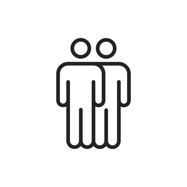 商务人士与团队合作线性网页图标图片下载