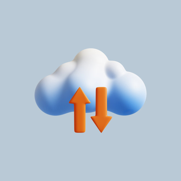 云上传图标。3 d渲染。图片下载