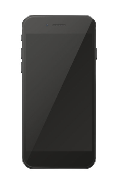 现代智能手机孤立在白色。图片下载