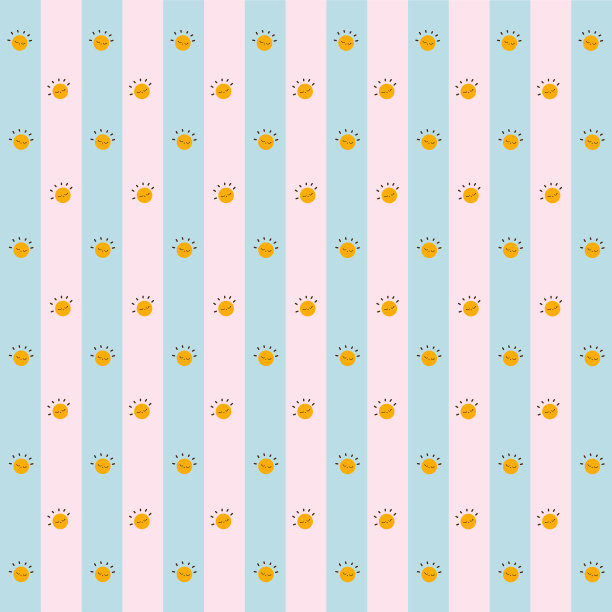 无缝模式与阳光微笑帕特尔蓝色和粉红色。柔和的摘要模式。夏季模式图片下载