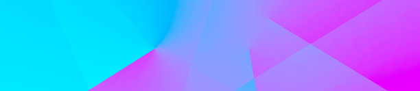 摘要蓝色，蓝绿色，紫色，品红背景。有线条和三角形的几何色彩图案。梯度。现代背景与空间设计。进行头。全景。图片下载