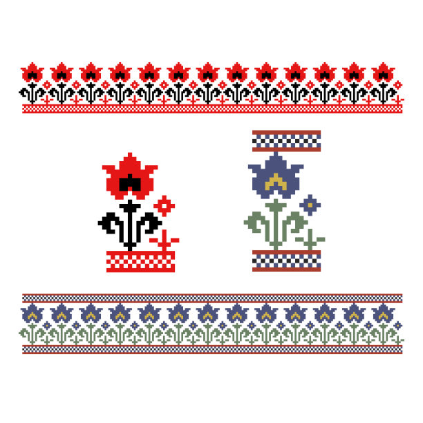 国家花卉几何装饰物图片下载