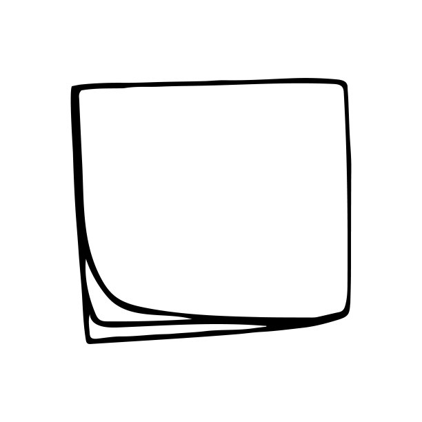 空白的纸笔记堆栈。记事本的页面。矢量插图手绘涂鸦线艺术风格。单色、北欧极简主义。图标,模板。图片下载