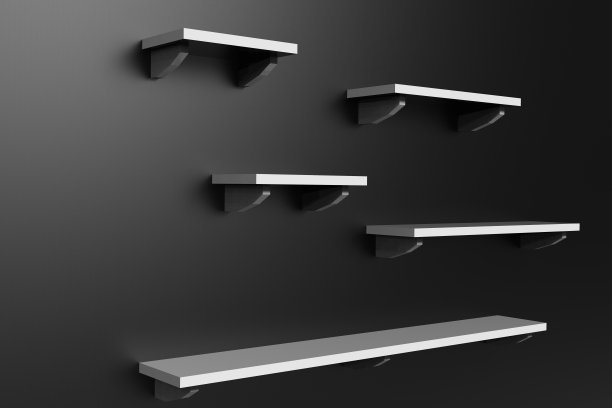 空塑料架子的3d渲染插图。图片下载