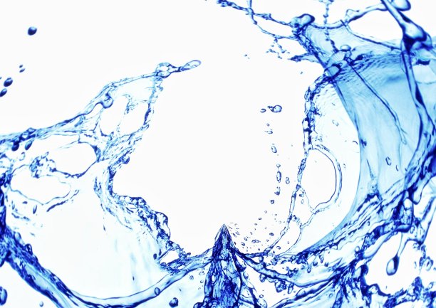 抽象蓝色喷溅和白色背景图片下载